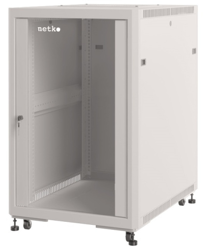 Шкаф напольный 19″ Netko Optima 18U (600х800х957) серый, разобранный