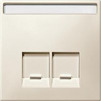 Лицевая панель Schneider Electric Merten Antique для 2-м. розетки RJ45+RJ45 бежевый