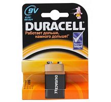 Элемент питания Duracell 6LR61 BL1 крона (батарейка)
