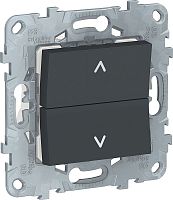 Выключатель жалюзи без фиксации без рамки Schneider Electric Unica New 2-кл. антрацит