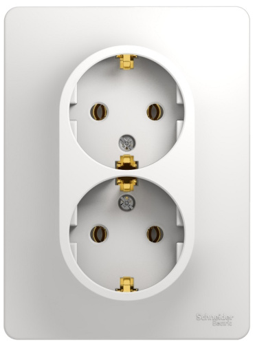 Розетка с заземлением Systeme Electric Glossa 1-м. 2 мод. белый Systeme Electric — купить по цене от 404 ₽ | ПрофБезопасность