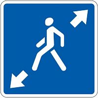 Дорожный знак 5.19.4д -  Диагональный пешеходный переход картинка