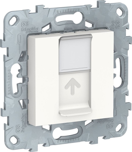 Розетка компьютерная без рамки Schneider Electric Unica New 1-м. RJ45 5e белый Schneider Electric — купить по цене от 1&nbsp;370 ₽ | ПрофБезопасность