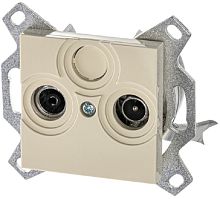 Розетка TV+R Оконечная без рамки ABB EPJ Levit 1-м. слоновая кость