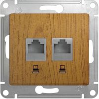 Розетка компьютерная без рамки Systeme Electric Glossa 2-м. RJ45+RJ45 5e дерево Systeme Electric — купить по цене от 2&nbsp;574 ₽ | ПрофБезопасность