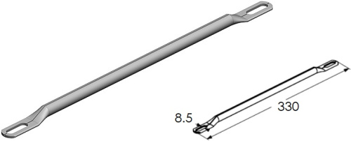 Раскос Alutech TB193S-330 L=330