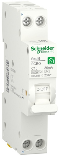 Автомат дифференциального тока АВДТ Schneider Electric Resi9 1п 10А 30мА 6кА C тип A