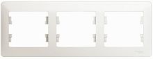 Рамка горизонтальная Systeme Electric Glossa 3-м. перламутр