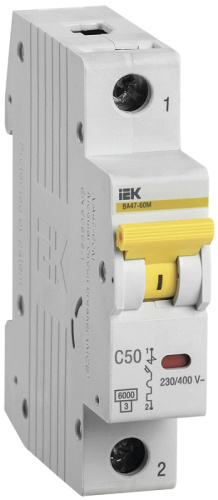 Выключатель автоматический IEK KARAT ВА47-60М 1п 50А C 6кА
