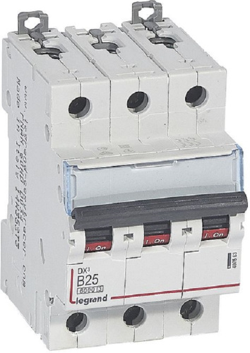 Выключатель автоматический Legrand DX3-E 6000 3п 25А B 10кА