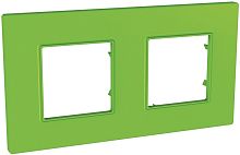 Рамка горизонтальная Schneider Electric Unica Quadro 2-м. киви