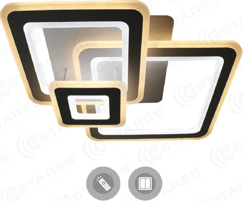 Светильник светодиодный (Люстра) Triplex square 124w S-700/600-WHITE/WHITE-220-IP44 Estares — купить по цене от 15&nbsp;036 ₽ | ПрофБезопасность