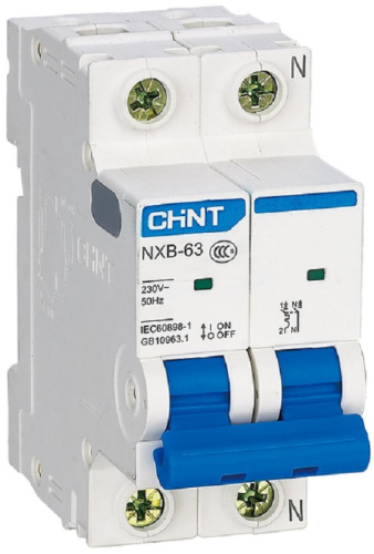 Выключатель автоматический CHINT NXB-63 2п (1п+N) 32А B 6кА