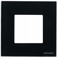 Рамка универсальная ABB Niessen Zenit 1-м. 2 мод. N2271 CN стекло черное картинка