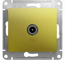Розетка TV Оконечная без рамки Systeme Electric Glossa 1-м. фисташковый