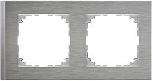 Рамка универсальная Schneider Electric Merten M-Pure Decor 2-м. нержавеющая сталь/алюминий