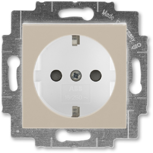 Розетка с заземлением без рамки ABB EPJ Levit 1-м. шторки кофе макиато/белый ABB — купить по цене от 520 ₽ | ПрофБезопасность
