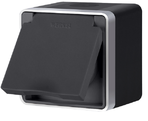 Розетка с заземлением накладная Werkel Gallant 1-м. IP44 черный с серебром, Werkel, купить, цена, доставка, безопасность Розетка с заземлением накладная Werkel Gallant 1-м. IP44 черный с серебром Werkel — купить по цене от 299 ₽ | ПрофБезопасность