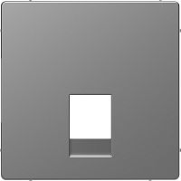 Лицевая панель Schneider Electric Merten D-Life для 1-м. розетки RJ11 сталь