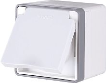 Розетка с заземлением накладная Werkel Gallant 1-м. IP44 белый