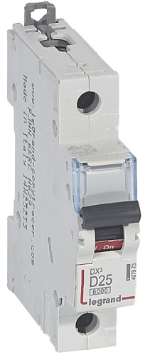 Выключатель автоматический Legrand DX3-E 6000 1п 25А D 10кА