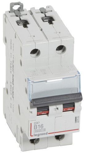 Выключатель автоматический Legrand DX3-E 6000 2п 16А B 10кА