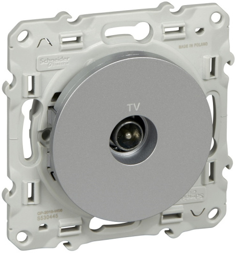 Розетка TV Оконечная без рамки Schneider Electric Odace 1-м. алюминий, Schneider Electric, купить, цена, доставка, безопасность Розетка TV Оконечная без рамки Schneider Electric Odace 1-м. алюминий Schneider Electric — купить по цене от 1 339 ₽ | ПрофБезопасность
