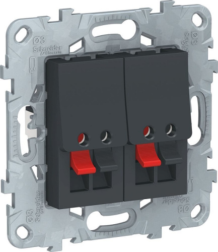 Розетка аудио без рамки Schneider Electric Unica New 2-м. антрацит Schneider Electric — купить по цене от 2&nbsp;736 ₽ | ПрофБезопасность
