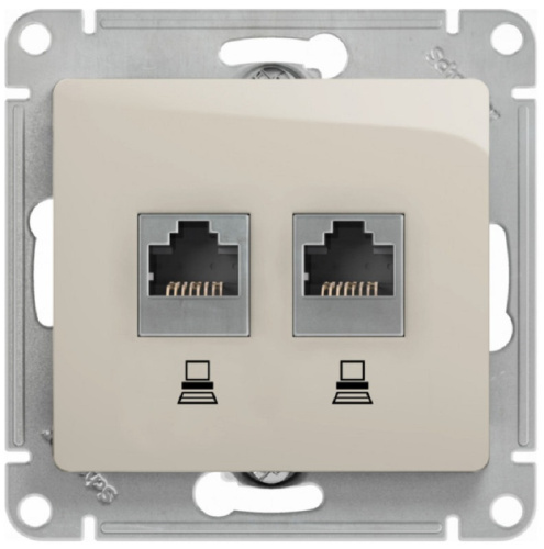 Розетка компьютерная без рамки Systeme Electric Glossa 2-м. RJ45+RJ45 5e молочный, Systeme Electric, купить, цена, доставка, безопасность Розетка компьютерная без рамки Systeme Electric Glossa 2-м. RJ45+RJ45 5e молочный Systeme Electric — купить по цене от 1 266 ₽ | ПрофБезопасность