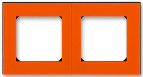 Рамка универсальная ABB EPJ Levit 2-м. оранжевый/дымчатый чёрный картинка