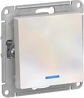 Переключатель с подсветкой без рамки Systeme Electric AtlasDesign 1-кл. проходной жемчуг