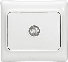 Розетка TV Проходная с рамкой Legrand Kaptika 1-м. белый