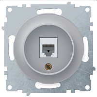 Механизм розетки ТЛФ OneKeyElectro Florence 1-м RJ11 серый