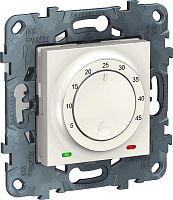 Терморегулятор механический с датчиком без рамки Schneider Electric Unica New 0С +50С белый