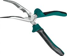 Тонкогубцы 200мм KRAFTOOL"KRAFT-MAX",изогнутые,Cr-Mo,маслобензост двухкомп рукоятки