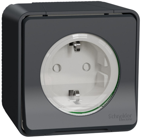 Розетка накладная с заземлением Schneider Electric Mureva Styl 1-м. крышка шторки IP55 антрацит, Schneider Electric, купить, цена, доставка, безопасность Розетка накладная с заземлением Schneider Electric Mureva Styl 1-м. крышка шторки IP55 антрацит Schneider Electric — купить по цене от 744 ₽ | ПрофБезопасность