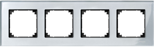 Рамка универсальная Schneider Electric Merten M-Elegance 4-м. стекло бриллиантовое серебро Schneider Electric — купить по цене от 12&nbsp;636 ₽ | ПрофБезопасность
