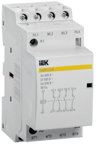 Контактор модульный IEK KARAT КМ25-22М 2п 2НО+2НЗ 25А 230В АС 