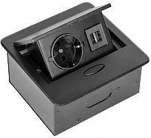 Розетка встраеваемая полуавтоматическая Sete 1-м.+2xUSB 138х108х67мм черный Sete — купить по цене от 5&nbsp;440 ₽ | ПрофБезопасность