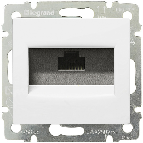 Розетка компьютерная без рамки Legrand Valena 1-м. RJ45 5e белый
