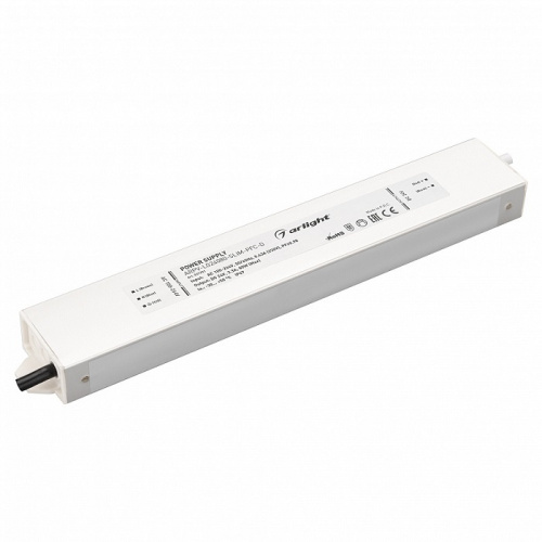 Блок питания для светодиодной ленты Arlight 24В ARPV-LG24080-SLIM-PFC-D 3,3А 80Вт IP67, , купить, цена, доставка, безопасность Блок питания для светодиодной ленты Arlight 24В ARPV-LG24080-SLIM-PFC-D 3,3А 80Вт IP67 — купить по цене от 5 160 ₽ | ПрофБезопасность