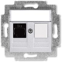Розетка компьютерная без рамки ABB EPJ Levit 1-м. RJ45 5e серебро ABB — купить по цене от 1&nbsp;596 ₽ | ПрофБезопасность