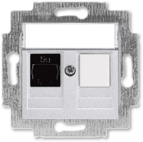 Розетка компьютерная без рамки ABB EPJ Levit 1-м. RJ45 5e серебро ABB — купить по цене от 1&nbsp;596 ₽ | ПрофБезопасность