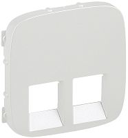 Лицевая панель Legrand Valena Allure для 2-м. розетки RJ11/RJ45 жемчуг