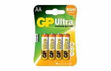 Элемент питания GP LR6 Ultra Alkaline 15AU 2CR4 4шт (упак) AA (батарейка) GP — купить по цене от 265 ₽ | ПрофБезопасность