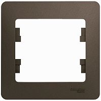 Рамка горизонтальная Systeme Electric Glossa 1-м. шоколад 