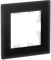 Рамка универсальная Systeme Electric AtlasDesign Nature 1-м. стекло черный
