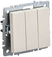 Выключатель без рамки IEK Brite ВС10-3-0-БрКр 3-кл. бежевый