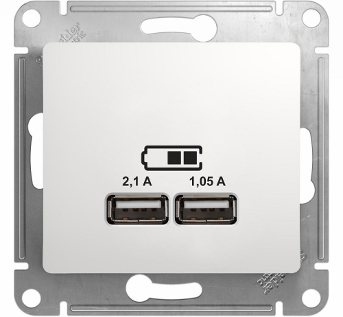 Розетка USB тип A+A без рамки Systeme Electric Glossa 2-м. 2100мА белый, Systeme Electric, купить, цена, доставка, безопасность Розетка USB тип A+A без рамки Systeme Electric Glossa 2-м. 2100мА белый Systeme Electric — купить по цене от 30 ₽ | ПрофБезопасность