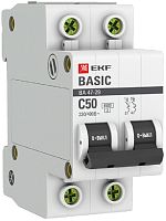 Выключатель автоматический EKF Basic ВА47-29 2п 50А C 4.5кА